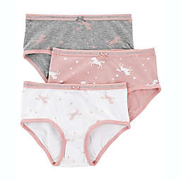 carter's® Size 2T-3T 3-Pack Unicorn Theme Underwear Briefs in Pink