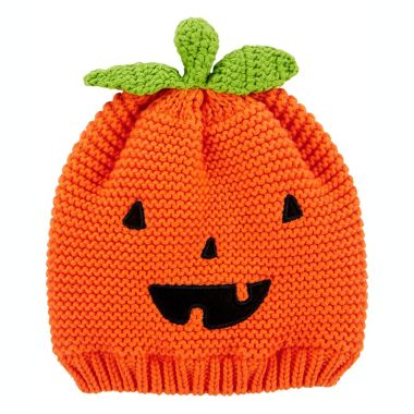 carter&#39;s&reg; Size 3-9M Halloween Pumpkin Crochet Hat in Orange/Black. View a larger version of this product image.
