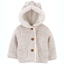carter's® Sherpa-Lined Cardigan in Grey