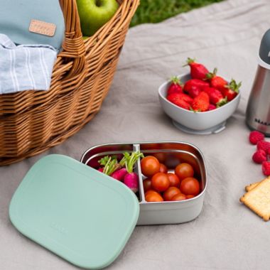 BEABA&reg; Stainless Steel Lunch Box in Sage. View a larger version of this product image.