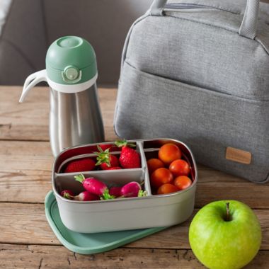 BEABA&reg; Stainless Steel Lunch Box in Sage. View a larger version of this product image.
