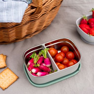 BEABA&reg; Stainless Steel Lunch Box in Sage. View a larger version of this product image.