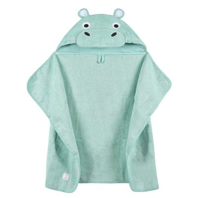 ever &amp; ever&trade; Hippo Hooded Bath Towel in Blue
