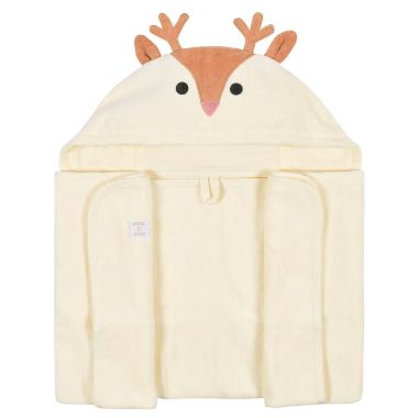 ever & ever&trade; Deer Hooded Bath Towel in Brown. View a larger version of this product image.