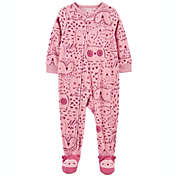 carter&#39;s&reg; Size 12M Owl Fleece Footie Pajamas in Pink