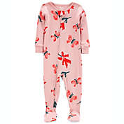 carter&#39;s&reg; Size 24M Butterfly 100% Snug Fit Cotton Footie Pajamas in Pink