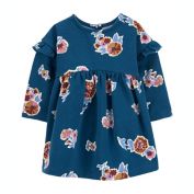 carter's&reg; 2-Piece Floral Dress and Diaper Cover Set in Blue