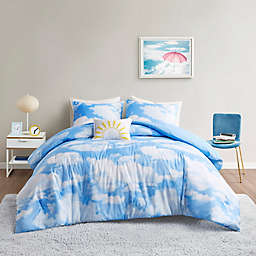 Intelligent Design Aira Cloud 4-Piece Full/Queen Comforter Set in Blue