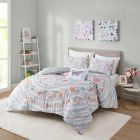 Alternate image 1 for Intelligent Design Florence 4-Piece Comforter Set in Blush/Green