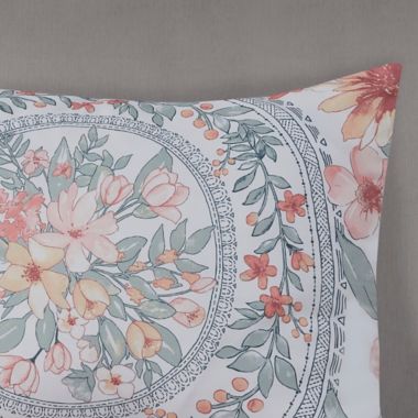 Intelligent Design Florence 4-Piece Comforter Set in Blush/Green. View a larger version of this product image.