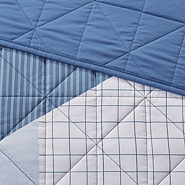 Intelligent Design&trade; Skyler 3-Piece Reversible Full/Queen Coverlet Set in Blue. View a larger version of this product image.