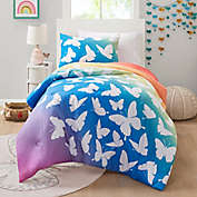Mi Zone Kids Phoebe 3-Piece Rainbow and Butterfly Full/Queen Comforter Set in Blue/Purple