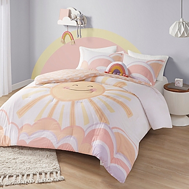 Urban Habitat Kids Dawn 3-Piece Printed Reversible Twin Comforter Set in Yellow/Coral. View a larger version of this product image.