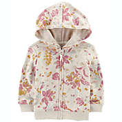 OshKosh B&#39;gosh&reg; Size 24M Floral Fleece Hooded Zip Jacket in Yellow