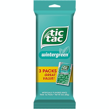 Tic Tac&reg; 3-Pack Wintergreen Fresh Breath Mint Candies. View a larger version of this product image.
