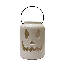 H for Happy™ 9-Inch Ceramic Jack-O-Lantern in White