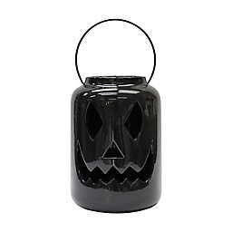 H for Happy™ 9-Inch Ceramic Jack-O'-Lantern Decoration in Black