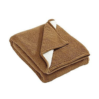 Eddie Bauer&reg; Faux Shearling Reversible Throw Blanket. View a larger version of this product image.
