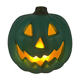 H for Happy™ 8-Inch LED Indoor/Outdoor Jack-O-Lantern Light in Teal