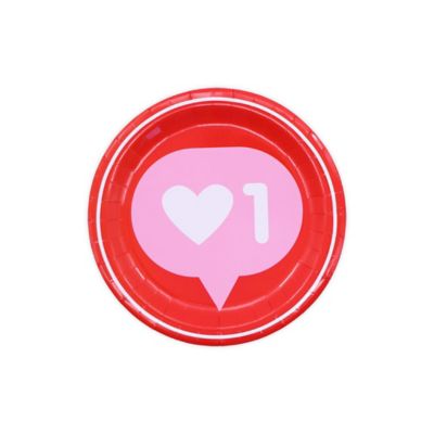 H for Happy&trade; 18-Count Valentine's Day Icon Salad Plates in Pink