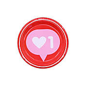 H for Happy&trade; 18-Count Valentine&#39;s Day Icon Salad Plates in Pink