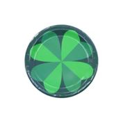 H for Happy&trade; 18-Count St. Patrick's Day Striped Shamrock Salad Plates in Green