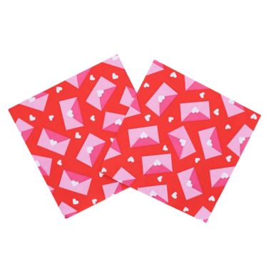 H for Happy&trade; 36-Count Valentine's Day Envelope Lunch Napkins in Pink. View a larger version of this product image.