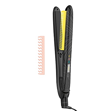 The Curl Collective&trade; 1&quot; Ceramic Flat Iron in Black. View a larger version of this product image.