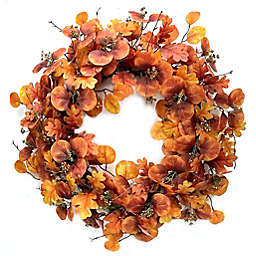 Bee & Willow™ 22-Inch Eucalyptus Decorative Wreath in Orange/Rust