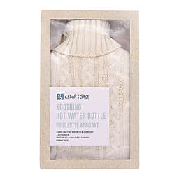 Therawell Sweater Knit 67 oz. Hot Water Bottle in Cream