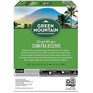 Green Mountain Coffee&reg; Sumatra Reserve Coffee Keurig&reg; K-Cup&reg; Pods 24-Count. View a larger version of this product image.