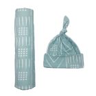 Alternate image 0 for Toby&trade; Fairy 2-Piece Geometric Brushstroke Hat and Wrap Set in Light Green