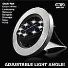 Alternate image 4 for Bell + Howell Outdoor Swivel Disk Solar-Powered LED Lights in Silver (Set of 4)