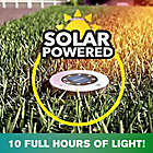Alternate image 5 for Bell + Howell Outdoor Swivel Disk Solar-Powered LED Lights in Silver (Set of 4)