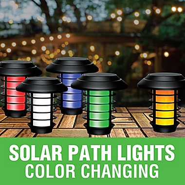 Bell + Howell Outdoor Color Changing Solar-Powered Pathway Lights (Set of 4). View a larger version of this product image.