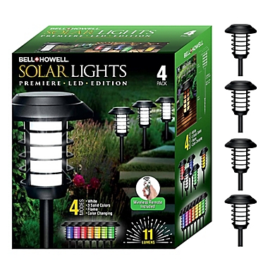 Bell + Howell Outdoor Color Changing Solar-Powered Pathway Lights (Set of 4). View a larger version of this product image.
