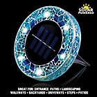 Alternate image 4 for Bell + Howell Outdoor Mosaic Round Disk Solar-Powered LED Lights in Blue (Set of 4)