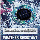 Alternate image 5 for Bell + Howell Outdoor Mosaic Round Disk Solar-Powered LED Lights in Blue (Set of 4)