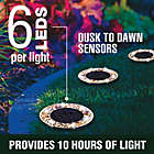 Alternate image 2 for Bell + Howell Outdoor Mosaic Round Disk Solar-Powered LED Lights in Tan (Set of 4)