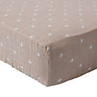 Alternate image 0 for Little Unicorn&reg; Cotton Muslin Fitted Sheet in Cross Taupe