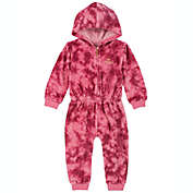 Juicy Couture&reg; Tie-Dye Velour Hooded Coverall in Rose