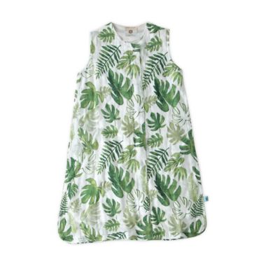 Little Unicorn X-Large Cotton Muslin Sleep Bag in Tropical Leaf. View a larger version of this product image.