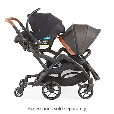 Contours&reg; Curve&reg; V2 Double Stroller in Black. View a larger version of this product image.