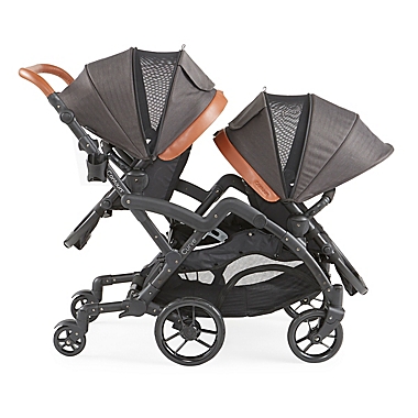 Contours&reg; Curve&reg; V2 Double Stroller in Black. View a larger version of this product image.