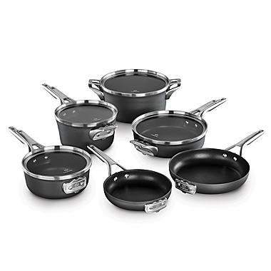 Calphalon&reg; Premier&trade; Space Saving Nonstick Hard-Anodized 10-Piece Cookware Set. View a larger version of this product image.