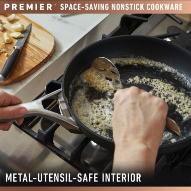 Calphalon&reg; Premier&trade; Space Saving Nonstick Hard-Anodized 10-Piece Cookware Set. View a larger version of this product image.
