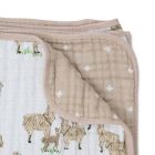 Alternate image 2 for Little Unicorn Llama Llama Cotton Muslin Original Quilt in White/Brown