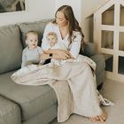 Alternate image 3 for Little Unicorn Llama Llama Cotton Muslin Original Quilt in White/Brown