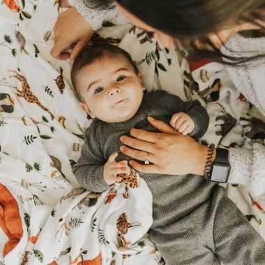 Little Unicorn Deluxe Muslin Quilted Throw. View a larger version of this product image.