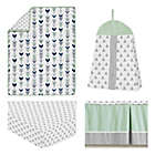 Alternate image 1 for Sweet Jojo Designs Mod&reg; Arrow Crib Bedding Collection in Grey/Mint